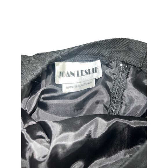 UEC VINTAGE BLACK JOAN LESLIE 100% WOOL SKIRT SZ 8 - Picture 4 of 7